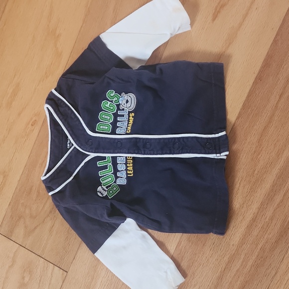 Carter's Bulldogs baseball league camp 6 months long sleeves shirt - Picture 3 of 13